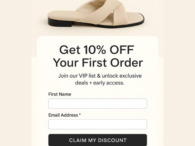 Created using Mailchimp’s advanced pop-up form builder.